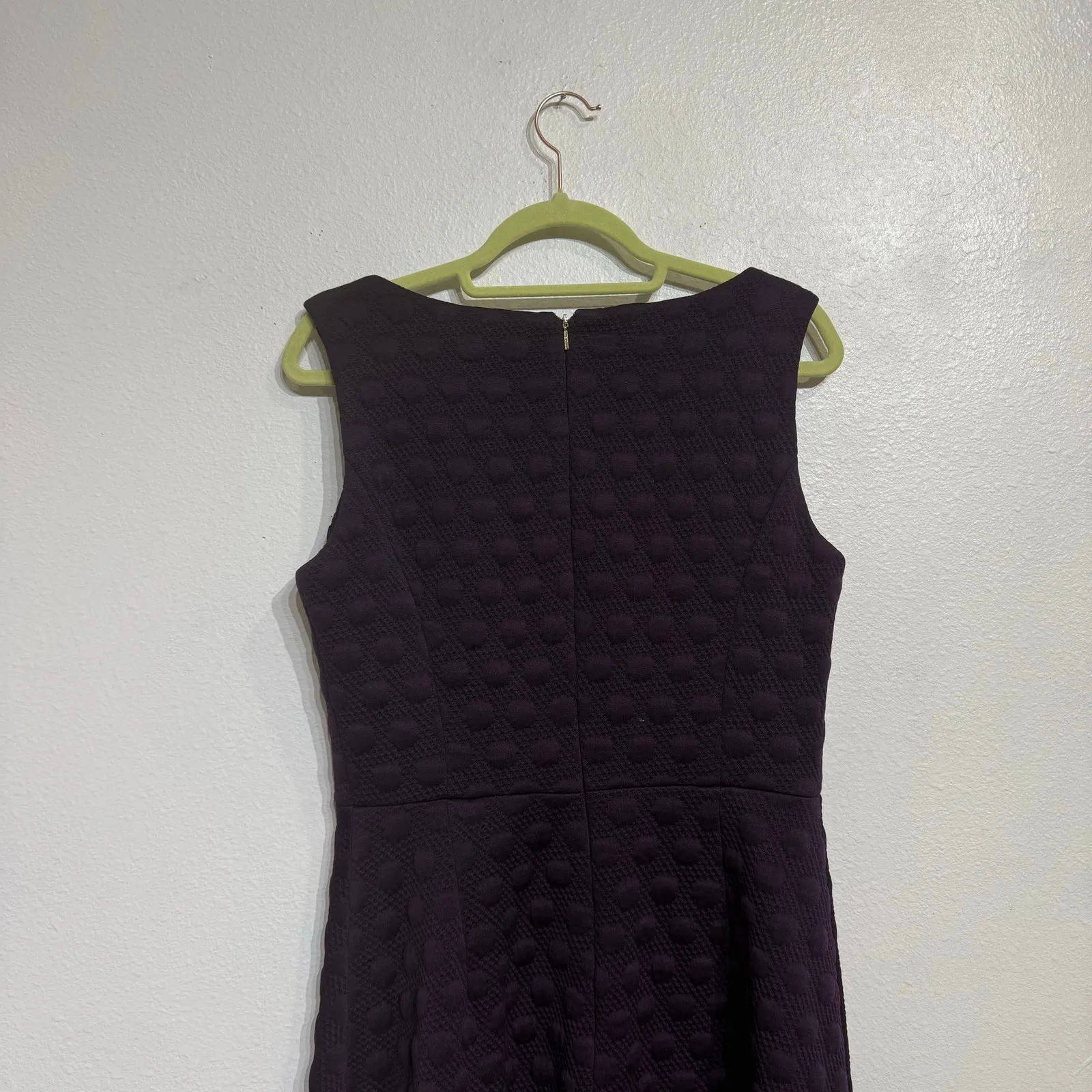 DKNY Eggplant Mini Fit Flare Dress Sz 10 - Image 8