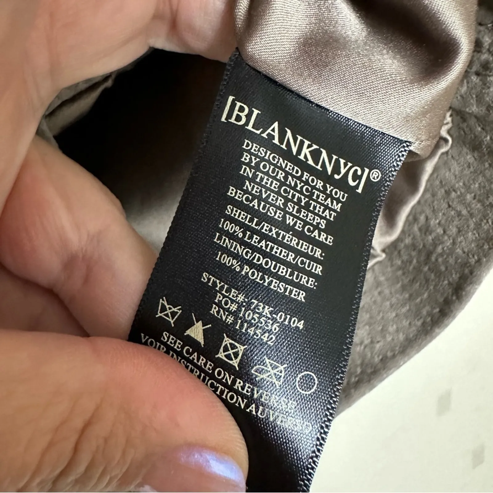 Blank NYC size 29 Mini SkirtTaupe 100% Suede Leather Y2K Exposed Back Zipper - Image 9