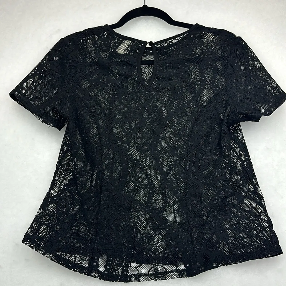 Pen Paper black lace pull over blouse - Image 4