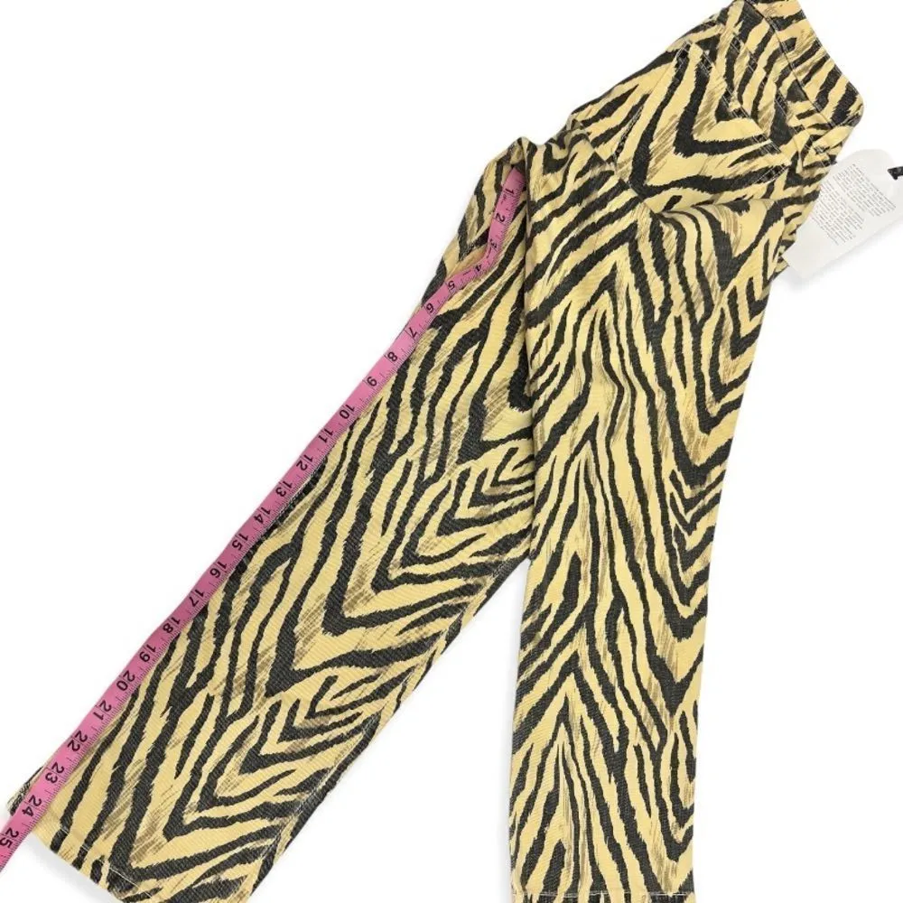 Current/Elliott The Ruby Crop Ankle Jeans in Natural Zebra - Image 10