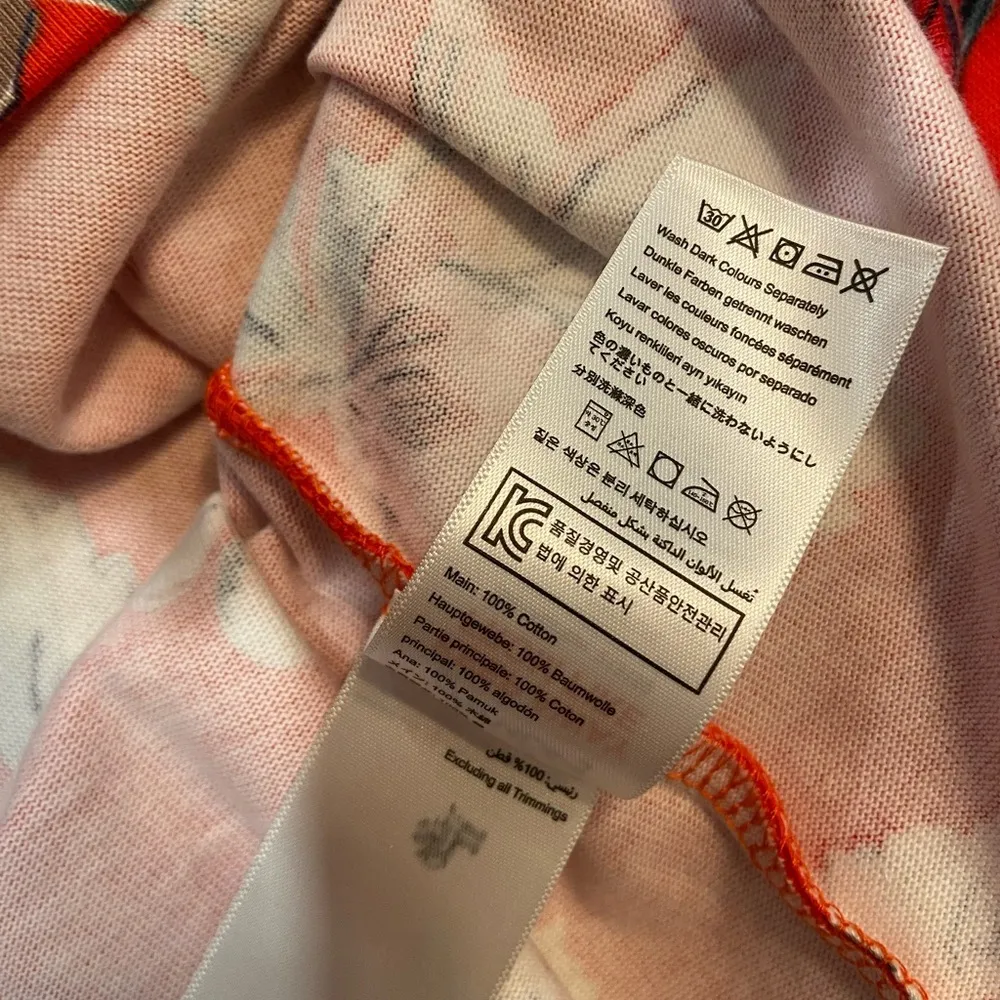 NWT Joules Size 6 Red Floral Short Sleeve Crew Neck Cotton Tee Shirt Dress - Image 10