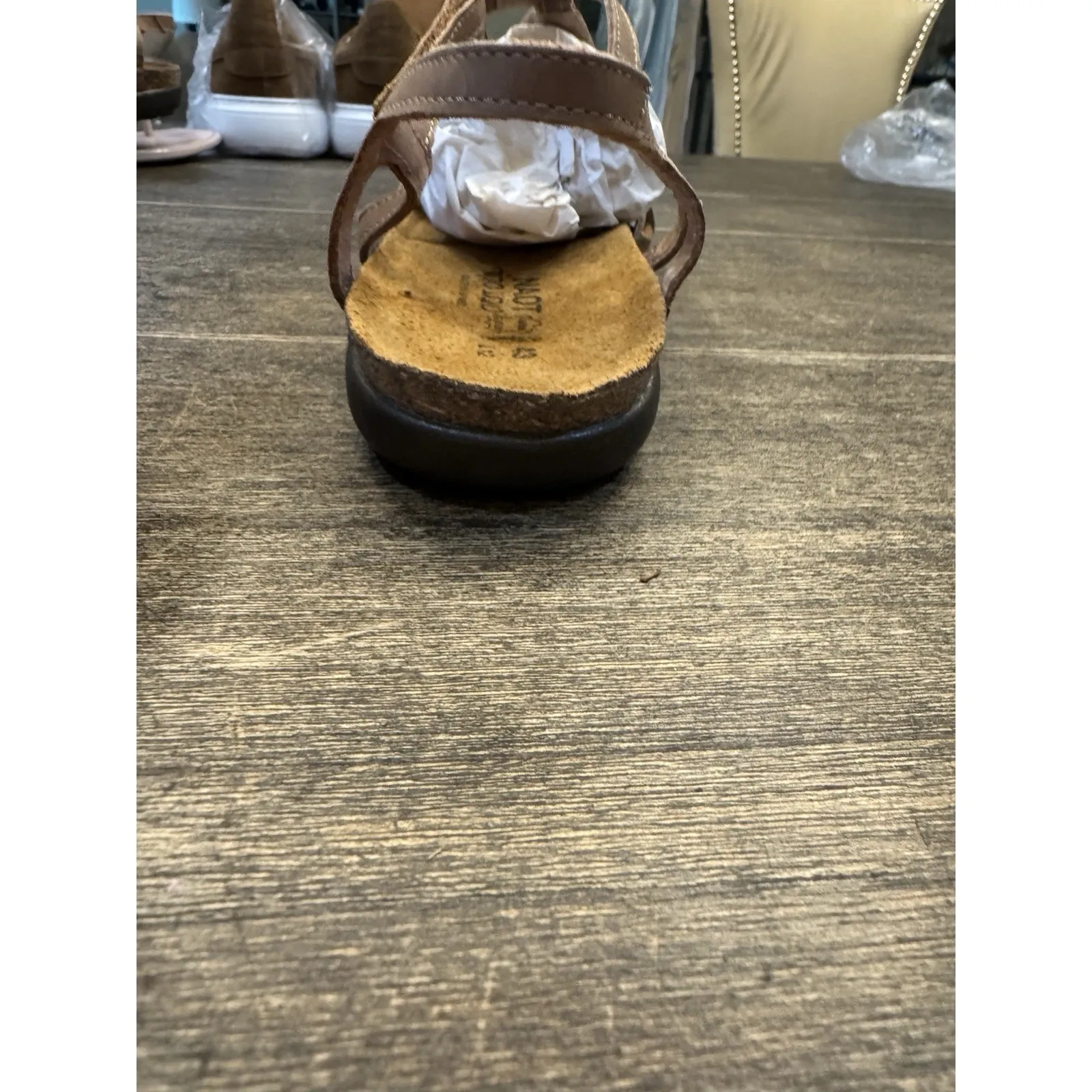 Naot Sandals Women Size 43 US‎ 12 Dorith Casual Strappy Slingback Flats Tan Brown - Image 6