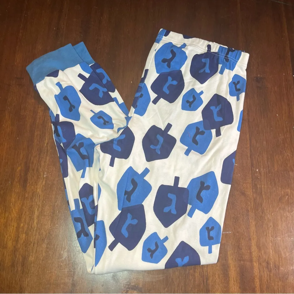 Carter’s Unisex Adult Hanukkah Pajamas Size L Cotton Blue White Dreidels NEW Size L - Image 6