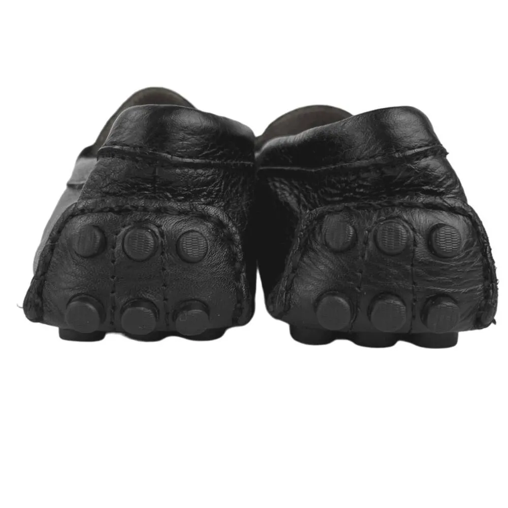 Coach Napoleon Black Leather Slip On Penny Loafer Flat Driving Shoes Size 6B - Image 3