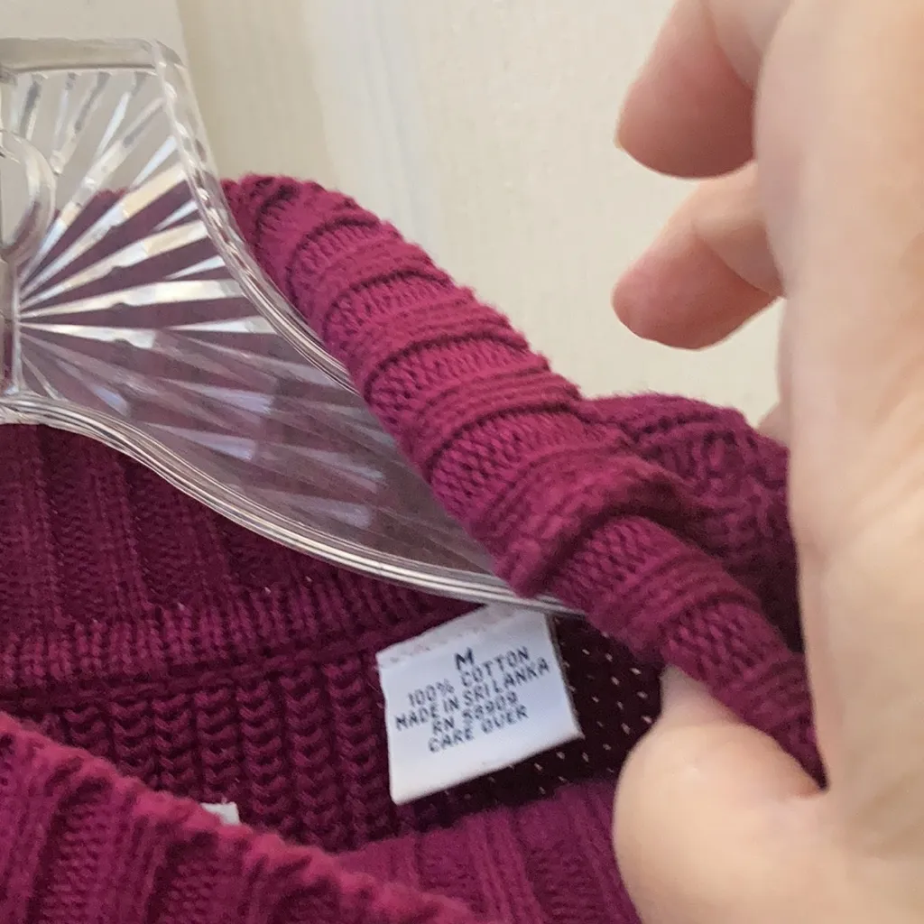 Westbound FINAL MARKDOWN  mock neck cotton knit sweater medium - Image 4