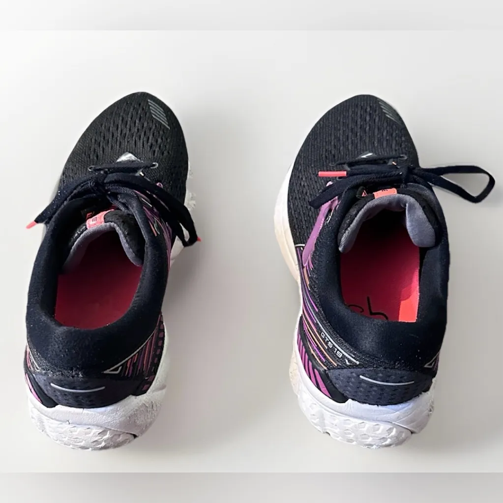 Brooks Adrenaline GTS 19 Black Orange Purple Running‎ Shoe Women's Size US 7.5 - Image 3