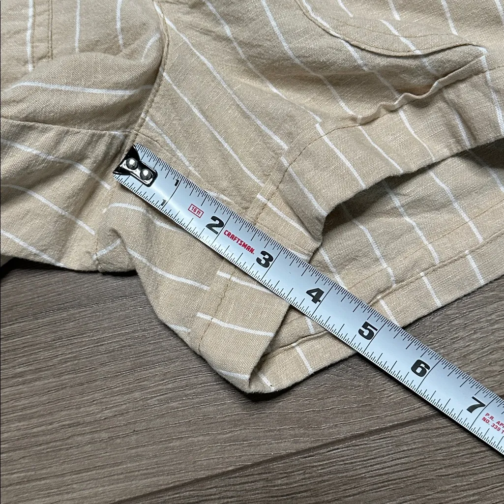 Carve Designs Lanikai Linen Blend Hiking Casual Travel Shorts Cream Tan Size 0 - Image 10