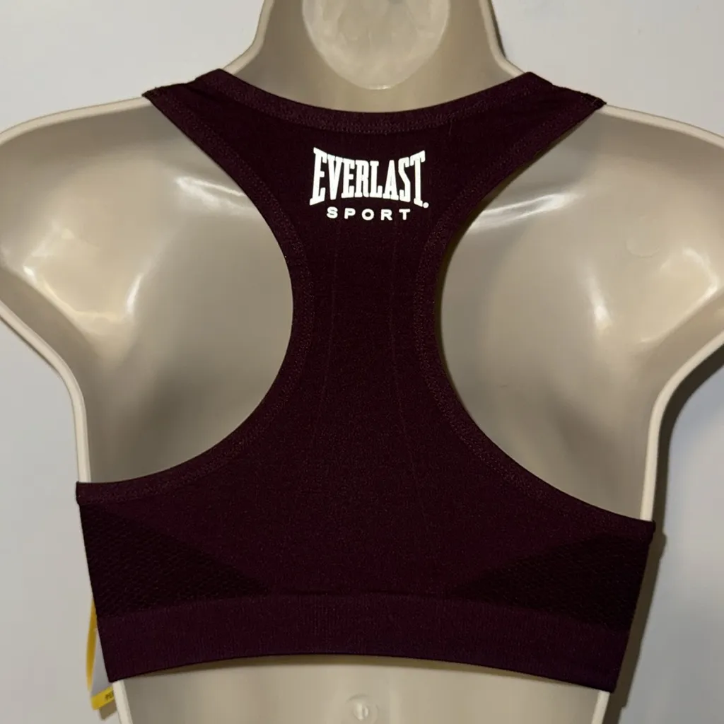 Everlast Activewear Seamless Sports Bra Racerback Burgundy Women’s S Small - Image 2