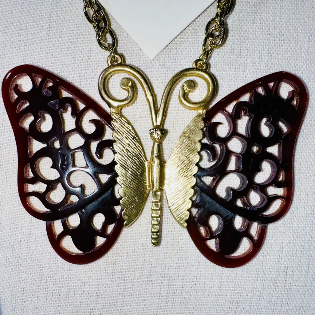 NWT ANTHROPOLOGIE Butterfly Necklace - Image 2