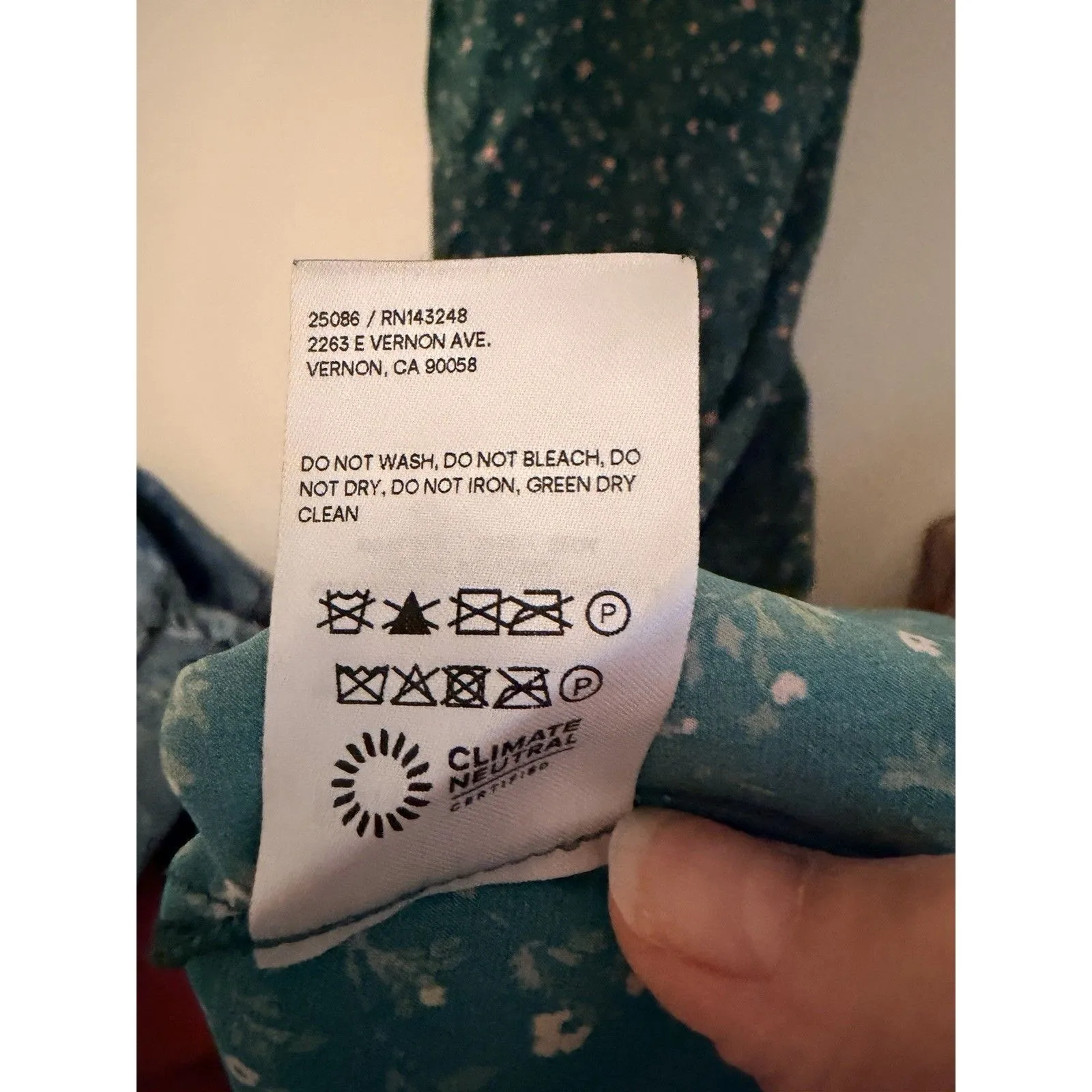 Reformation Kaye Silk Dress Women’s Size 8 Coriander Green Floral Seen On Tv - Image 10