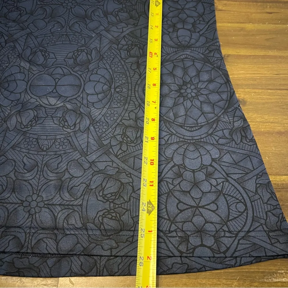 Lululemon Soulcycle Tank Top Limited Edition Blue Printed Logo Long Line Floral - Image 4