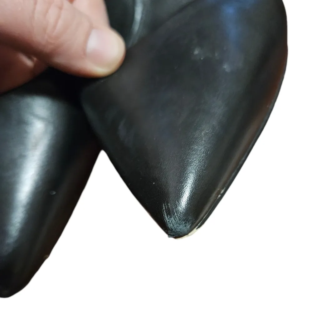 Michael Kors black and sliver block heels, size 9 - Image 5