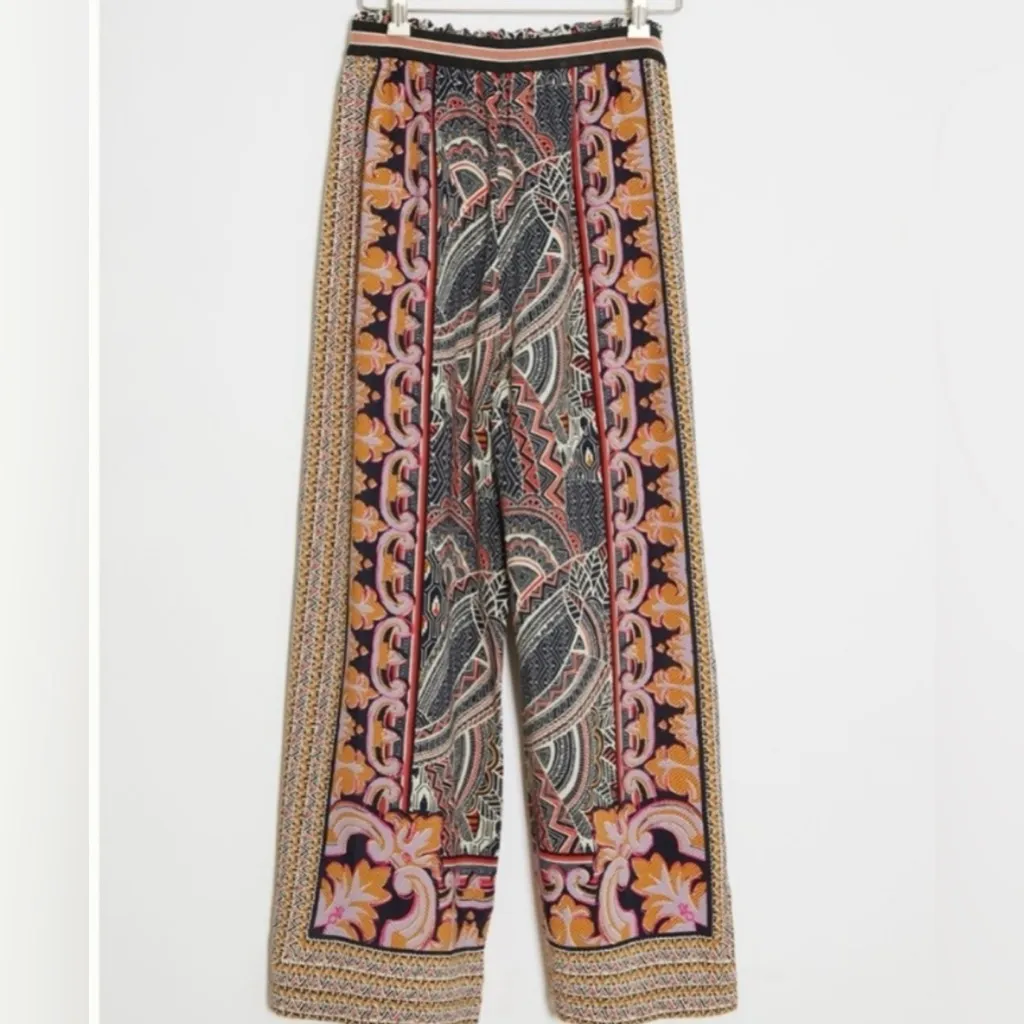 Maeve by Anthropologie Rooibos Wide Leg Palazzo Pants Multicolor Paisley Medium - Image 16