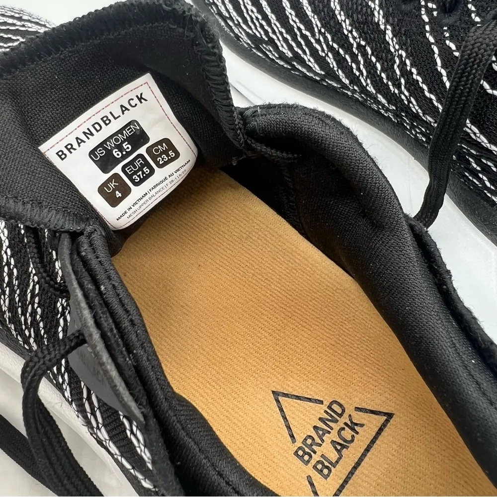 BRANDBLACK Tarantula Sneakers Shoes Size 6.5 NEW black & white athletic - Image 8