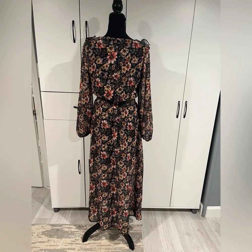 Peach Love flowers dress maxi dress . Size XS - Image 2