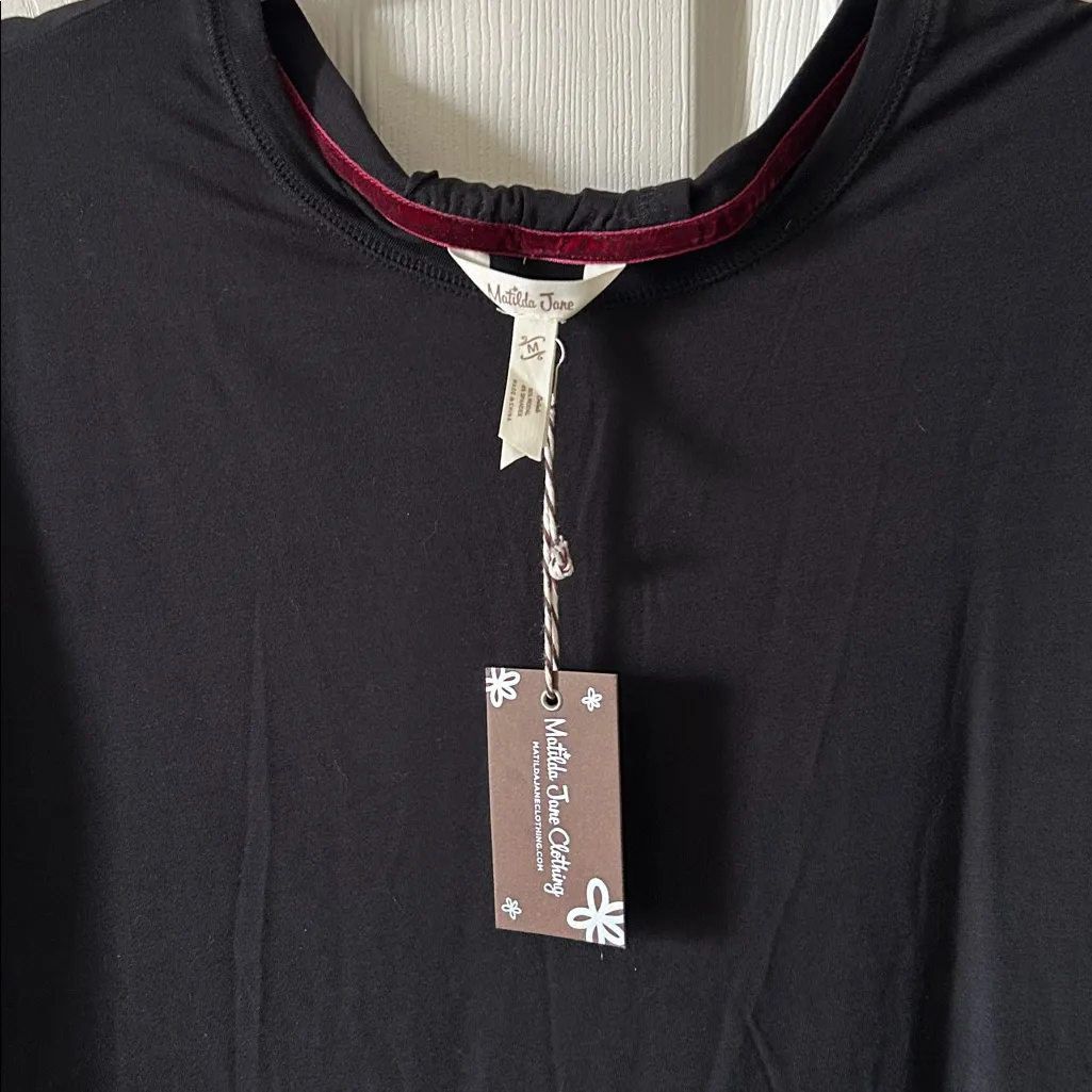 Matilda Jane Womens Leana Drape Split Back Long Sleeve Top Size Med - Image 8