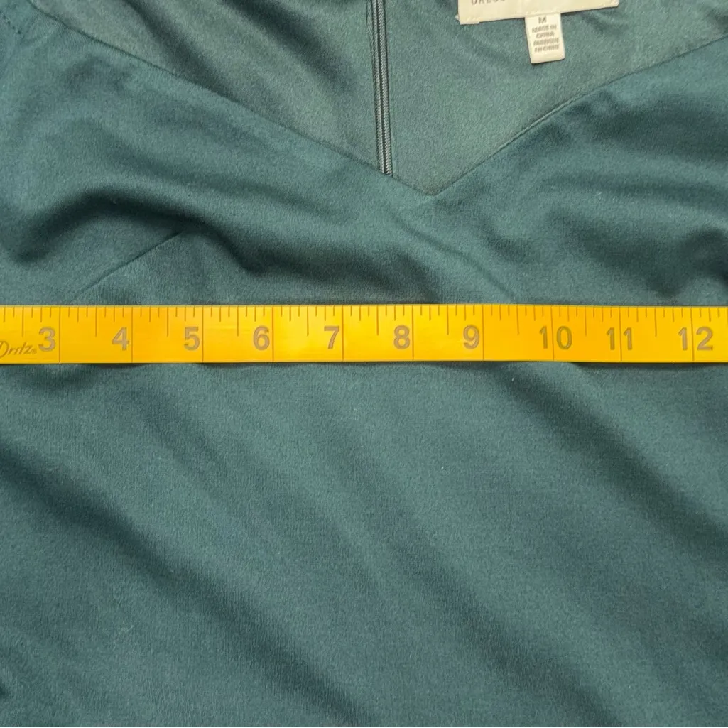 Dress the Population Teal Long Sleeve Mini Dress Women’s Size Medium - Image 8