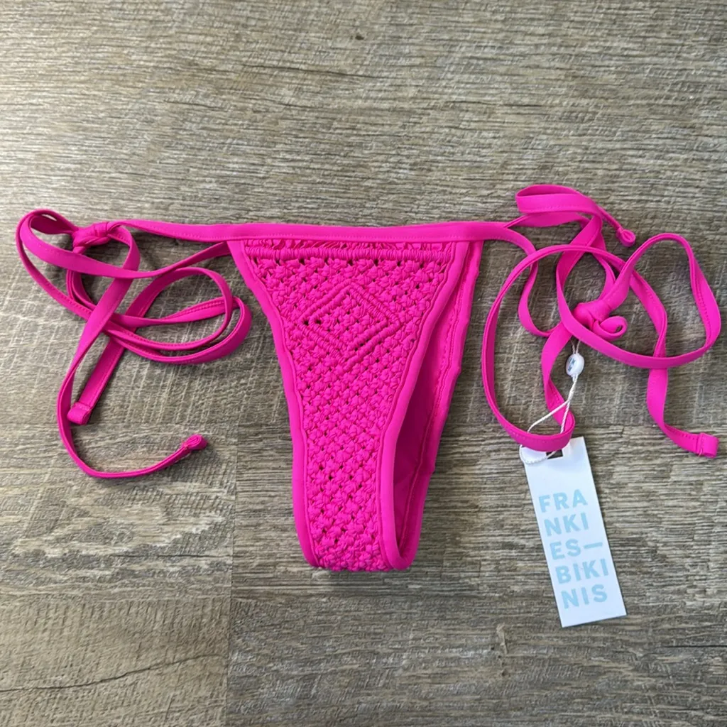 Frankie’s Bikinis Naia Triangle Halter Bikini Top Size XS & Naia Bottom Size S - Image 3