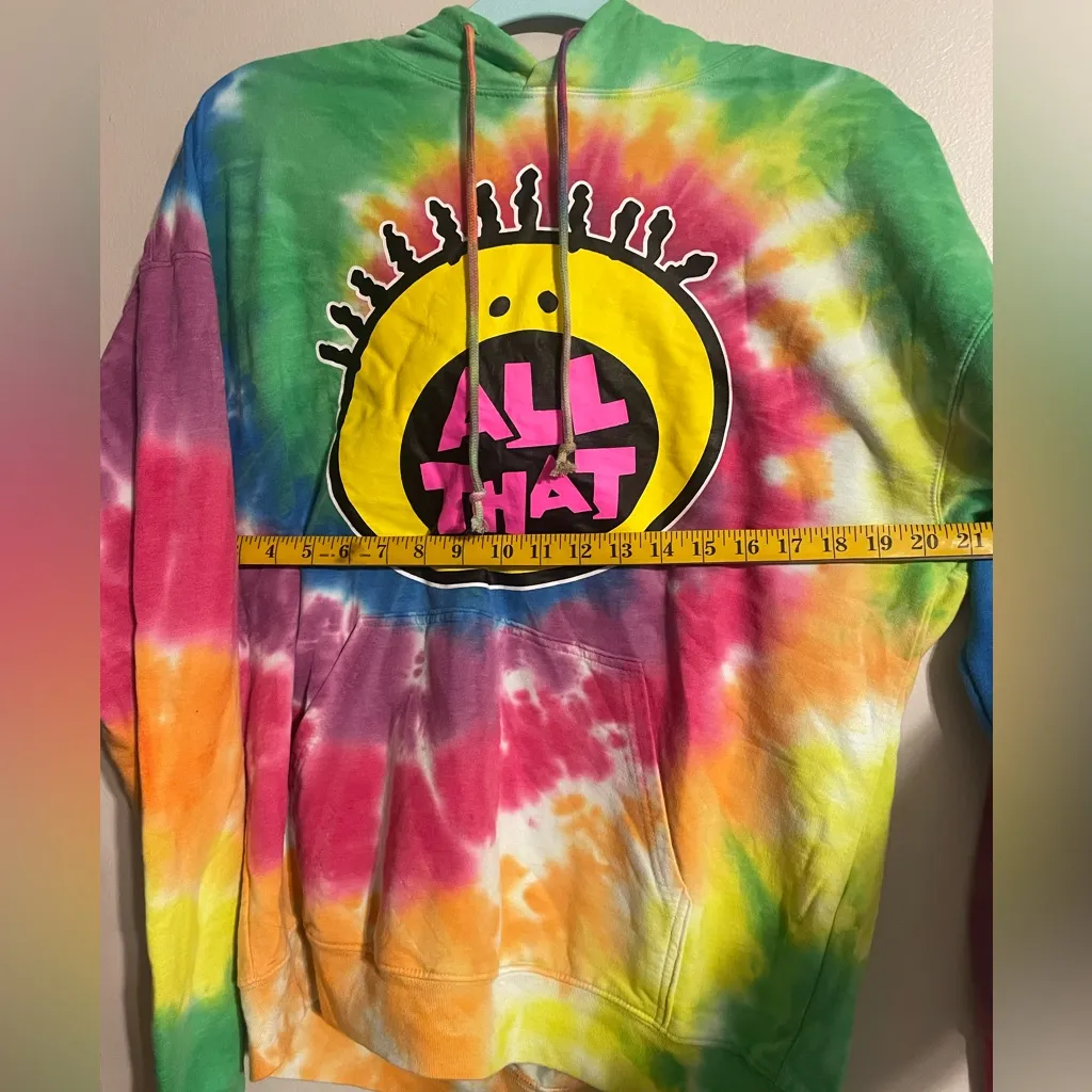 Nickelodeon 90's TV Show "All That" Tie Dye Hoodie, New with Tags, Size L - Image 5