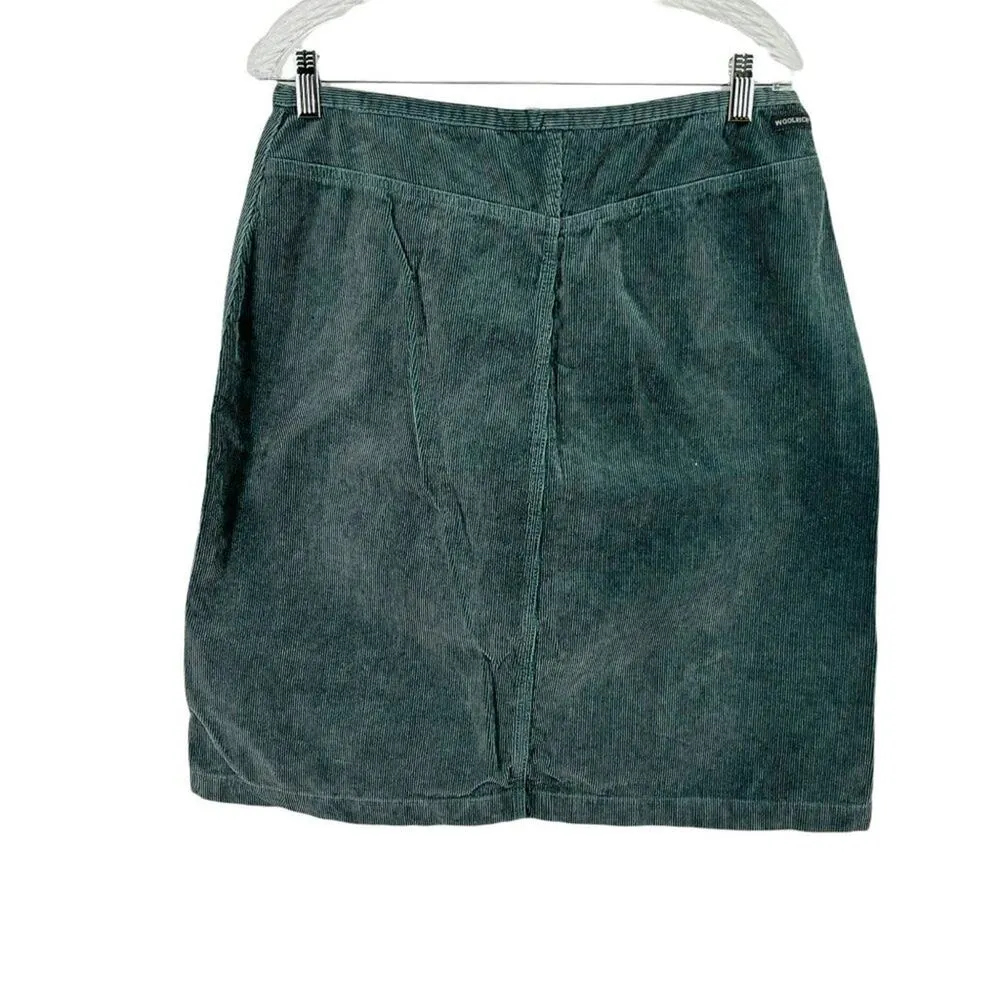 Vintage Woolrich Corduroy Skirt Teal Womens 12 - Image 5