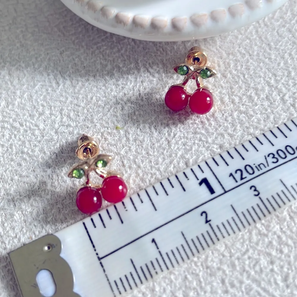 Cute Cherry earrings Red - Image 2