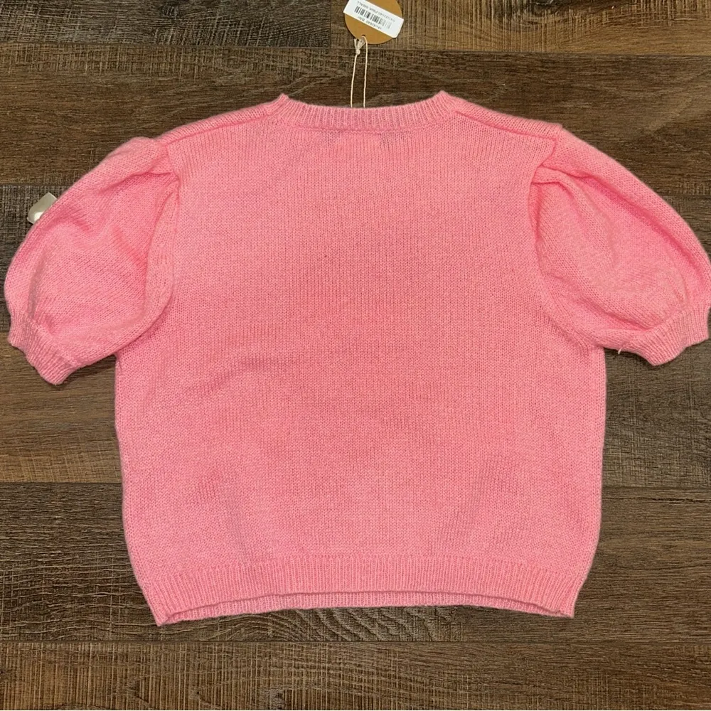 Bibi Pink Bow Sweater Women’s Small - Image 5