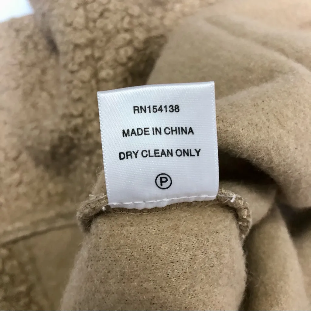 NWT Staud Faux Fur Sherpa Oversized Boxy Hoodie Kangaroo Pocket Comfy Furry XS - Image 10