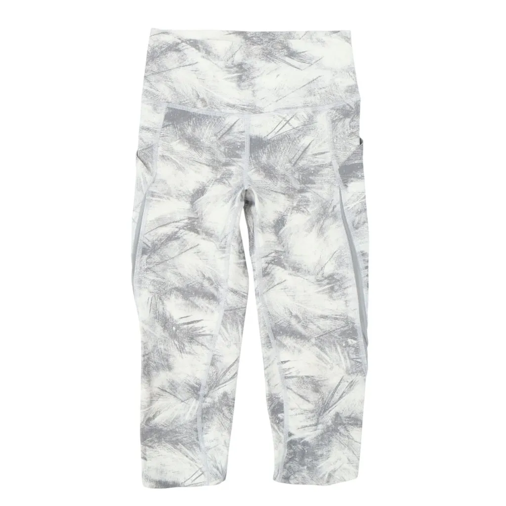 Lululemon  Pace Perfect Crop Legging Gray White 4 Breeze By White Light Cast - Image 4