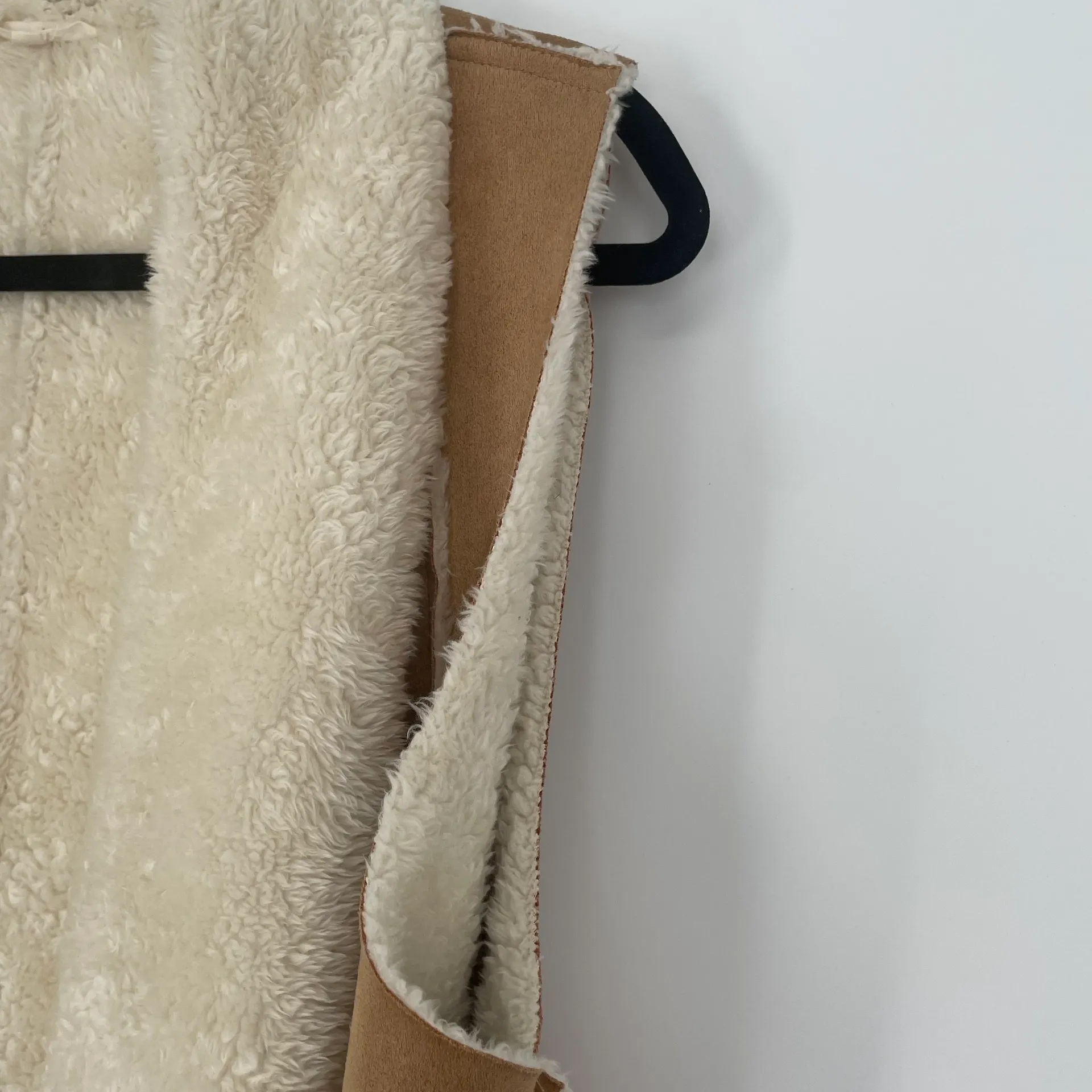 Mystree Womens Open Front‎ Faux Suede & Fur Southwestern Sleeveless Vest Medium - Image 2