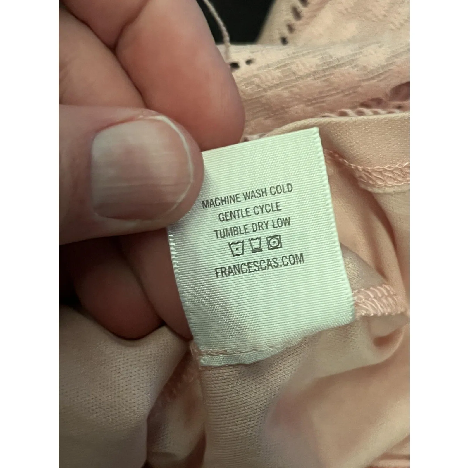 Francesca's Dress Womens Large Pink Floral Lace Shift Sleeveless Scallop Hem - Image 11