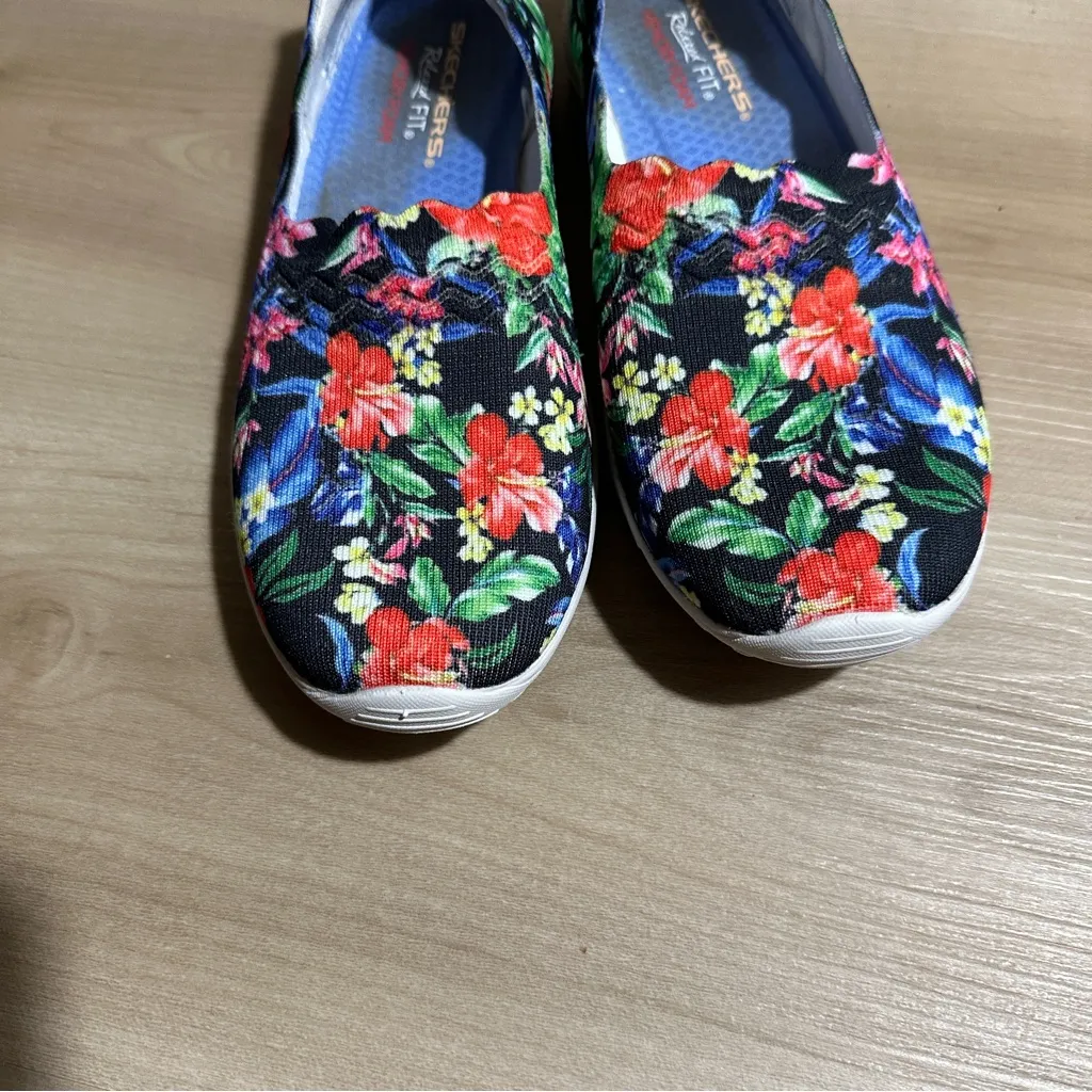 Skechers Slip On Washable Slip-Ons Multicolor Tropical Floral Shoe ‎ 7.5 - Image 6
