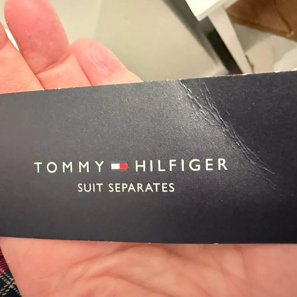 Tommy Hilfiger Tailored Tartan Blazer Size 4 Red Green Plaid NEW - Image 7