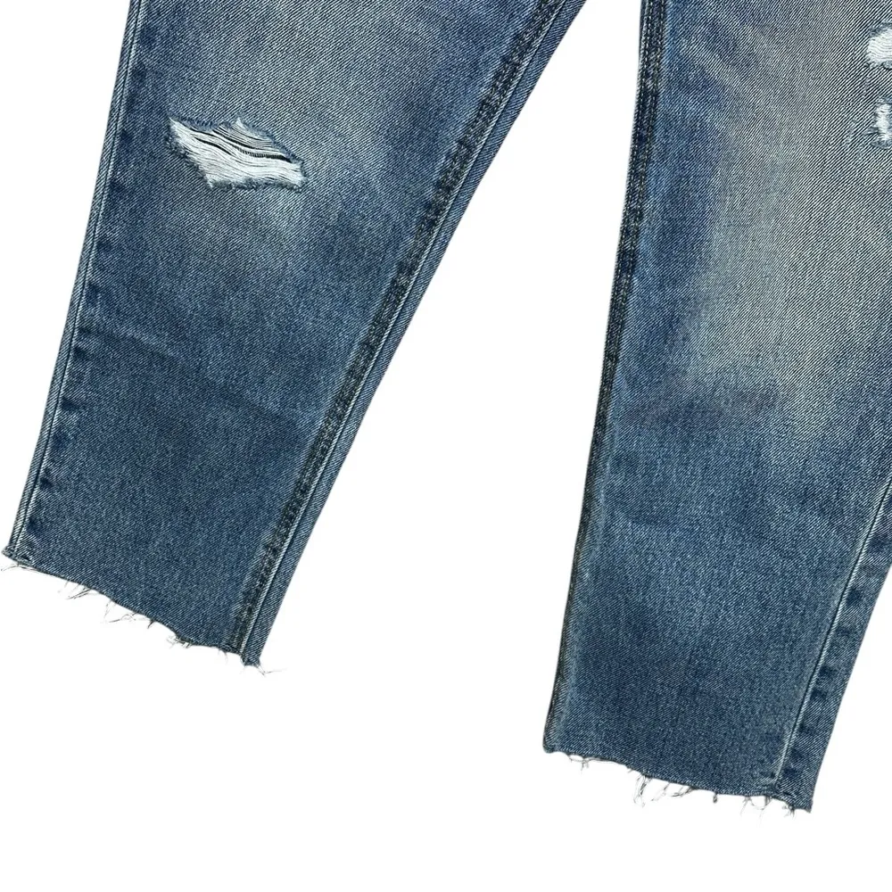 Old Navy Slouchy Straight OG Distressed Ankle Denim Size 0 - Image 4