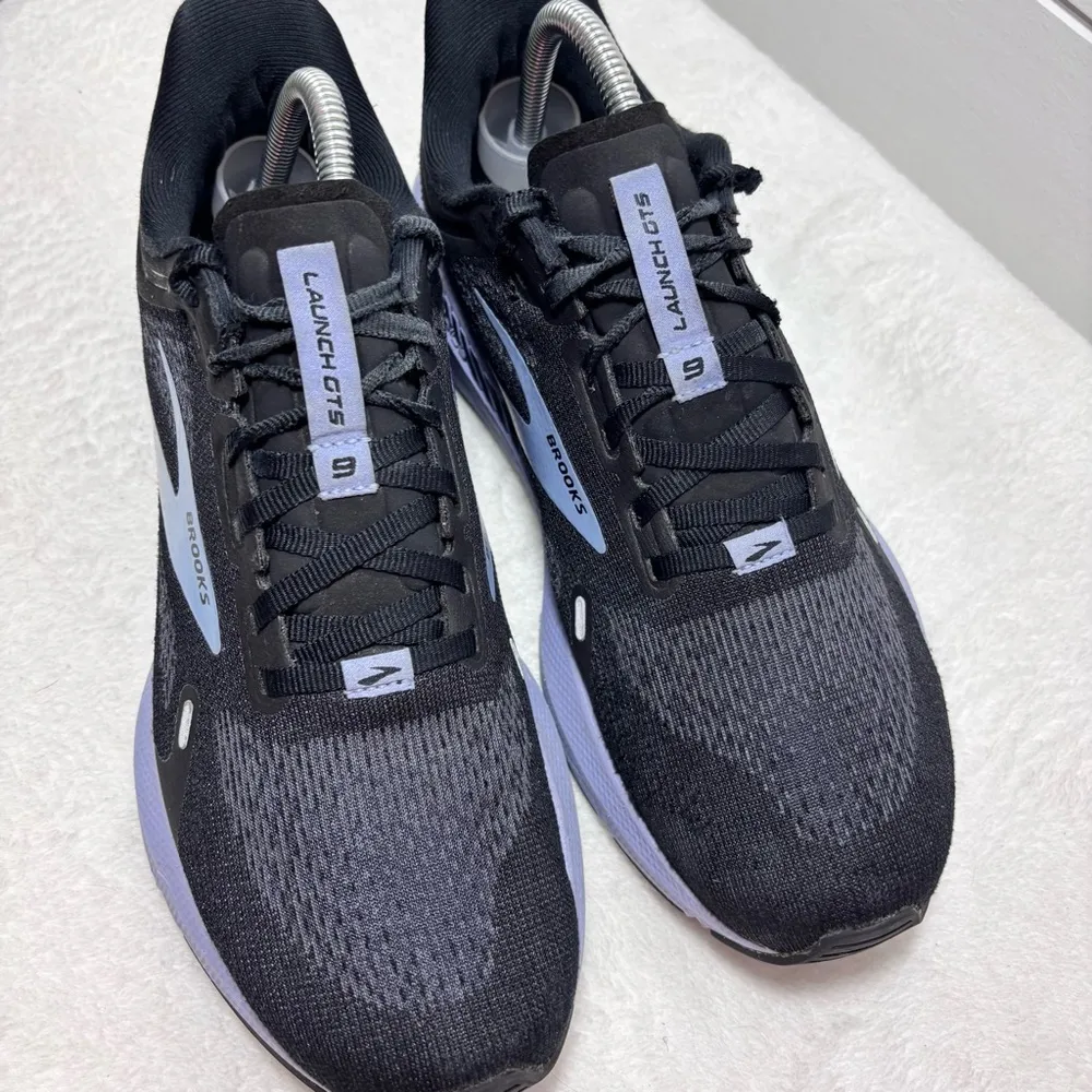 Brooks Launch GTS 9 Women's Shoes Running Walking Gym Black Blue Size 9.5 - Image 2