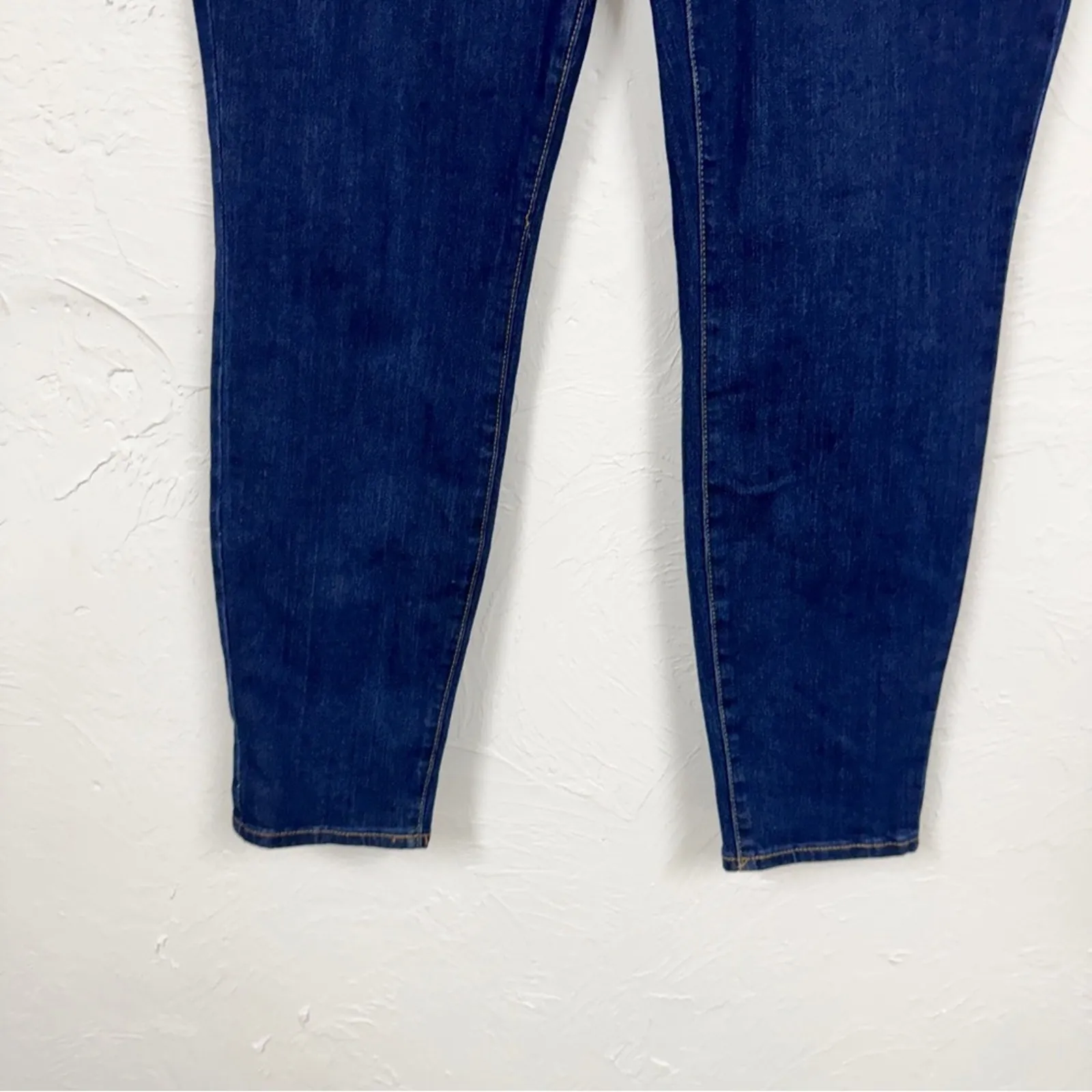 NYDJ Blue Dark Wash Curvy Skinny Jeans Womens 14 Casual Stretch High Rise Denim - Image 3