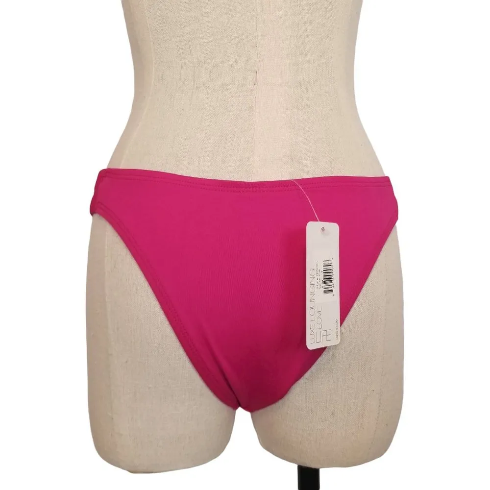 NWT L*Space Bikini Bottoms Fuchsia Pink Sz Medium - Image 5