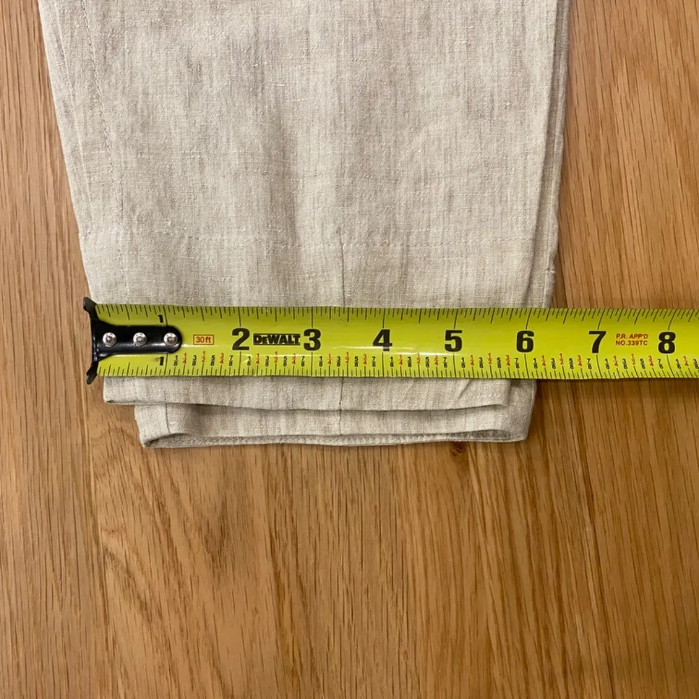 Brunello Cucinelli High Rise Belted Linen Blend Pants - 4 - Image 12