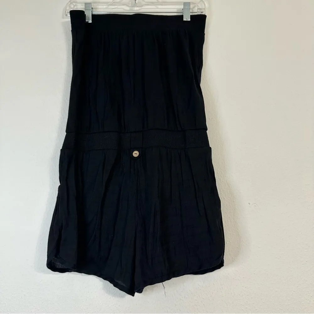 Rhapsody  Neutral Black Sleeveless Romper with pockets - Image 10