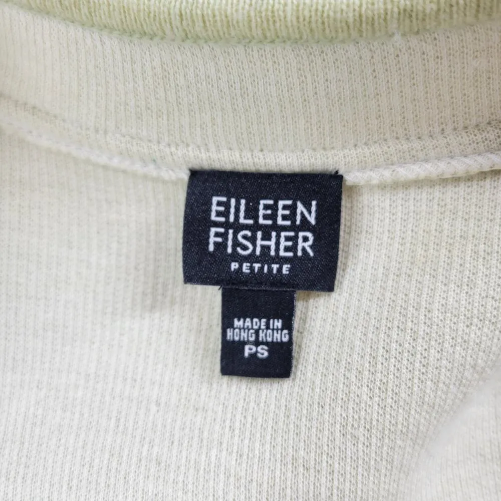 Vintage Eileen Fisher Womens Felted Lambswool Jacket PS Green Full Zip Cardigan - Image 11