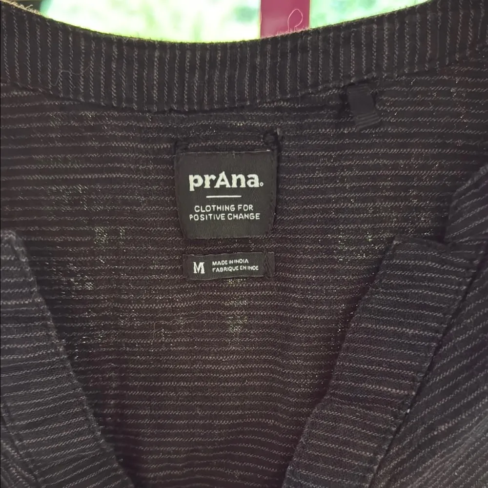 Prana Black Boxy Sleeveless Mandarin Collar Tank - Image 2