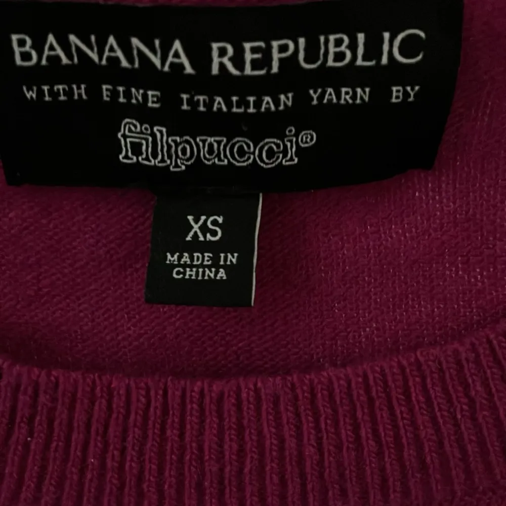 Banana Republic: Purple Knit sweater (made with Italian Yarn by Filpucci)- XS - Image 2
