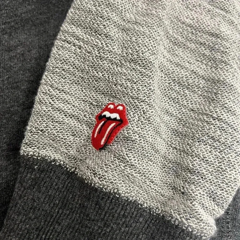 The Rolling Stones Script Tongue Logo Crew Neck Sweatshirt Gray 50 Years Tour S - Image 4