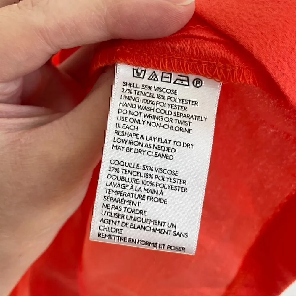 COOPERATIVE URBAN OUTFITTERS Bright Coral Orange Strapless Mini Sheath Dress - Image 8