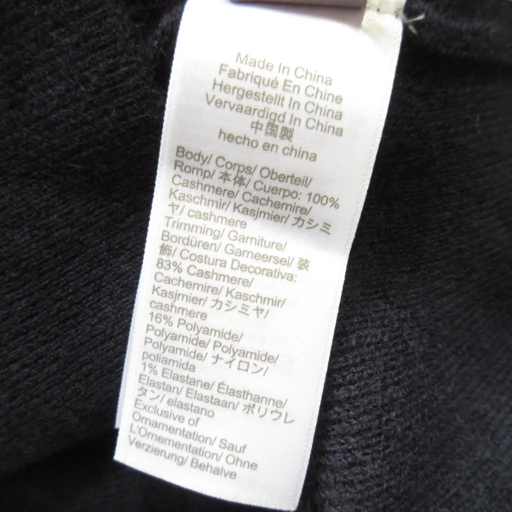 NWT J.Crew Featherweight Cashmere V-neck T-shirt in Ink Navy Sweater M - Image 5