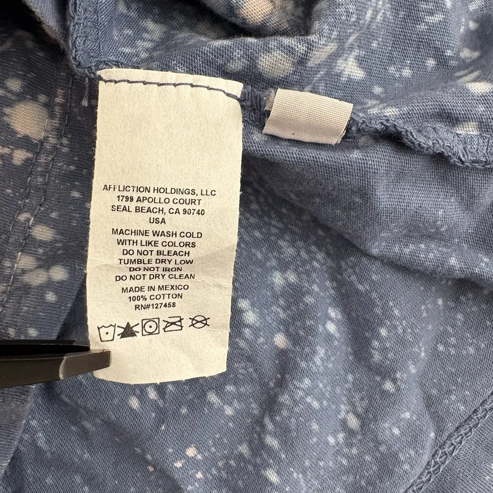 Affliction Women's "Skeleton Valley" scoop neck rhinestone T-Shirt NWT Y2K Style - Image 6