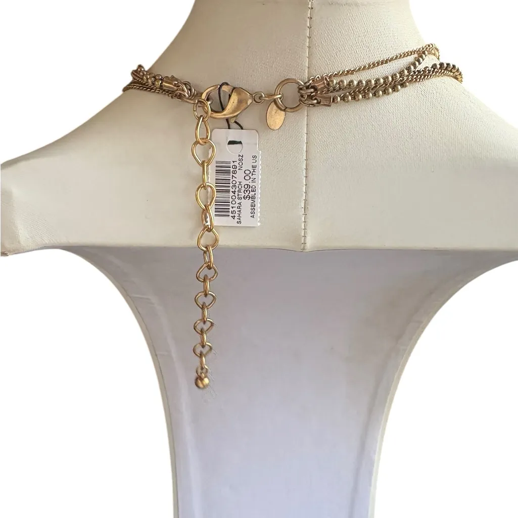 Chico's Green and Yellow Multi-Strand Necklace - Image 3