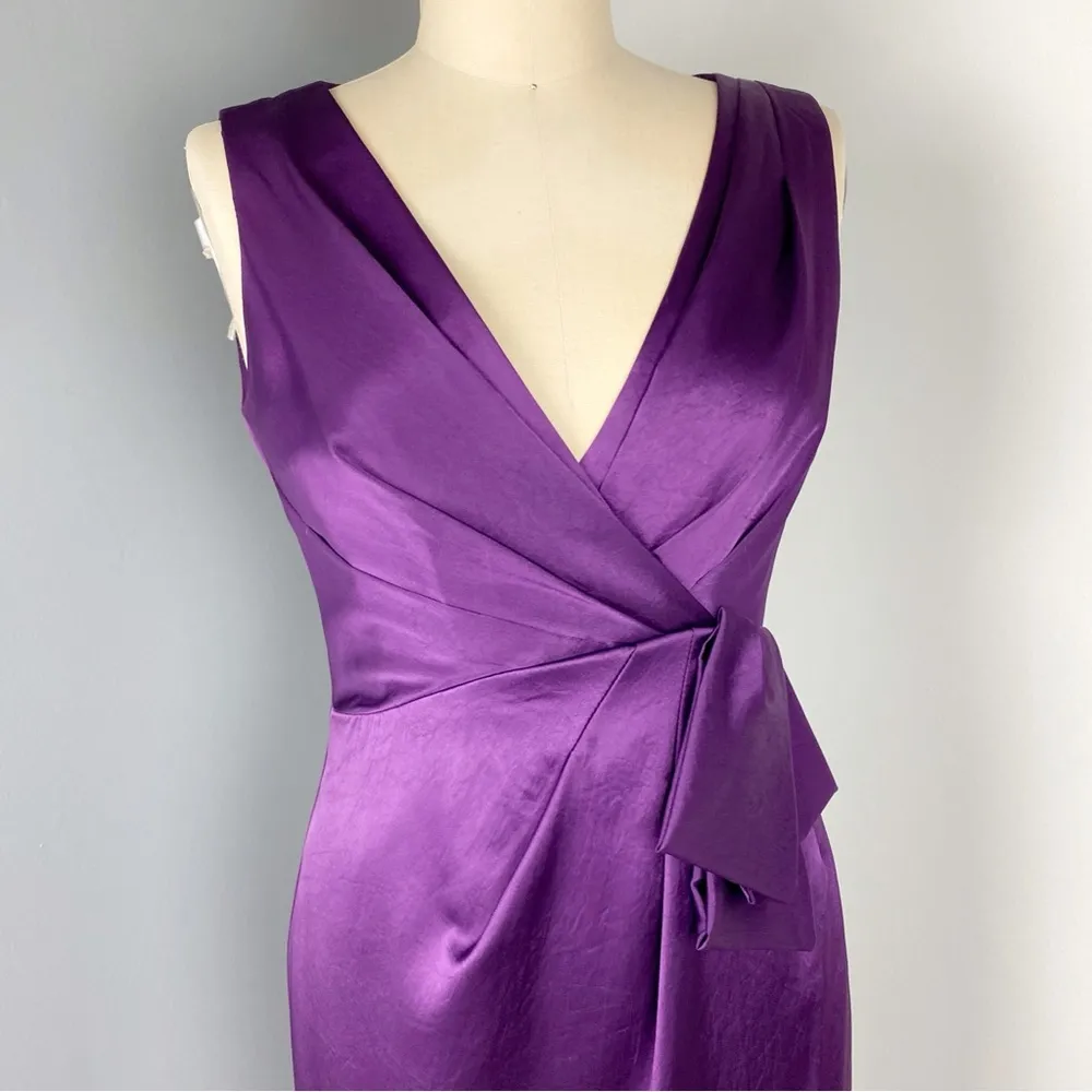 Women's Katie Mae V-Neck Sleeveless Dress Purple Size 4 - Image 2