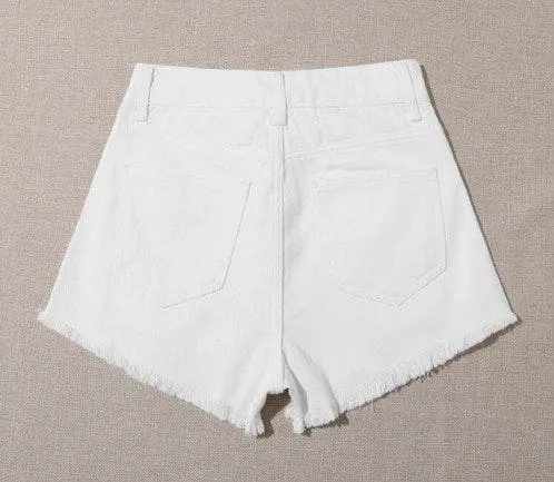 white jean shorts - Image 2