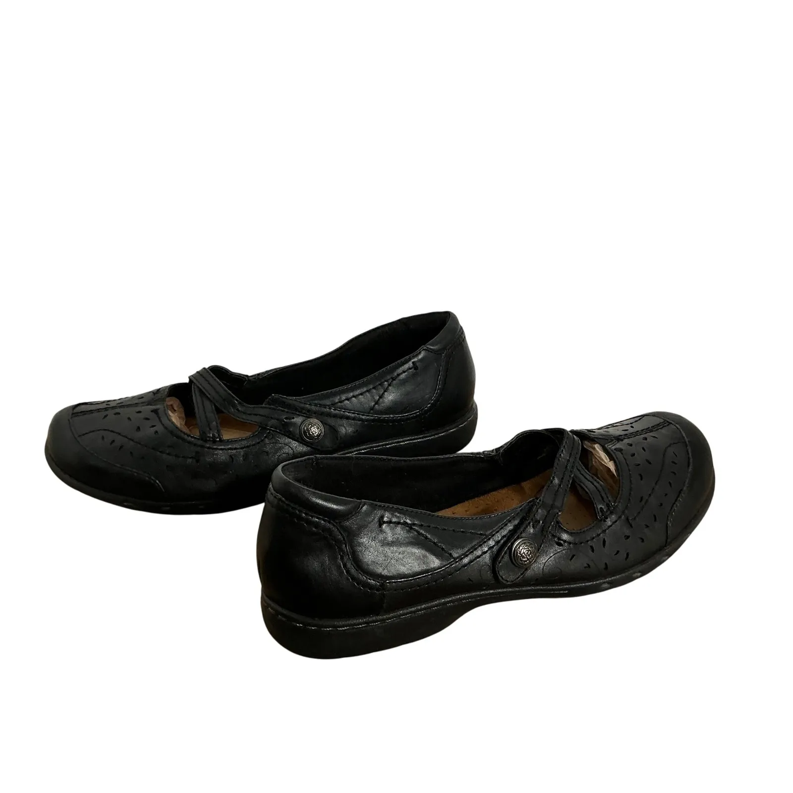 Cobb Hill by Rockport Black Leather Mary Jane Flats‎ Women's 10W Comfort Walking Size 10 - Image 8