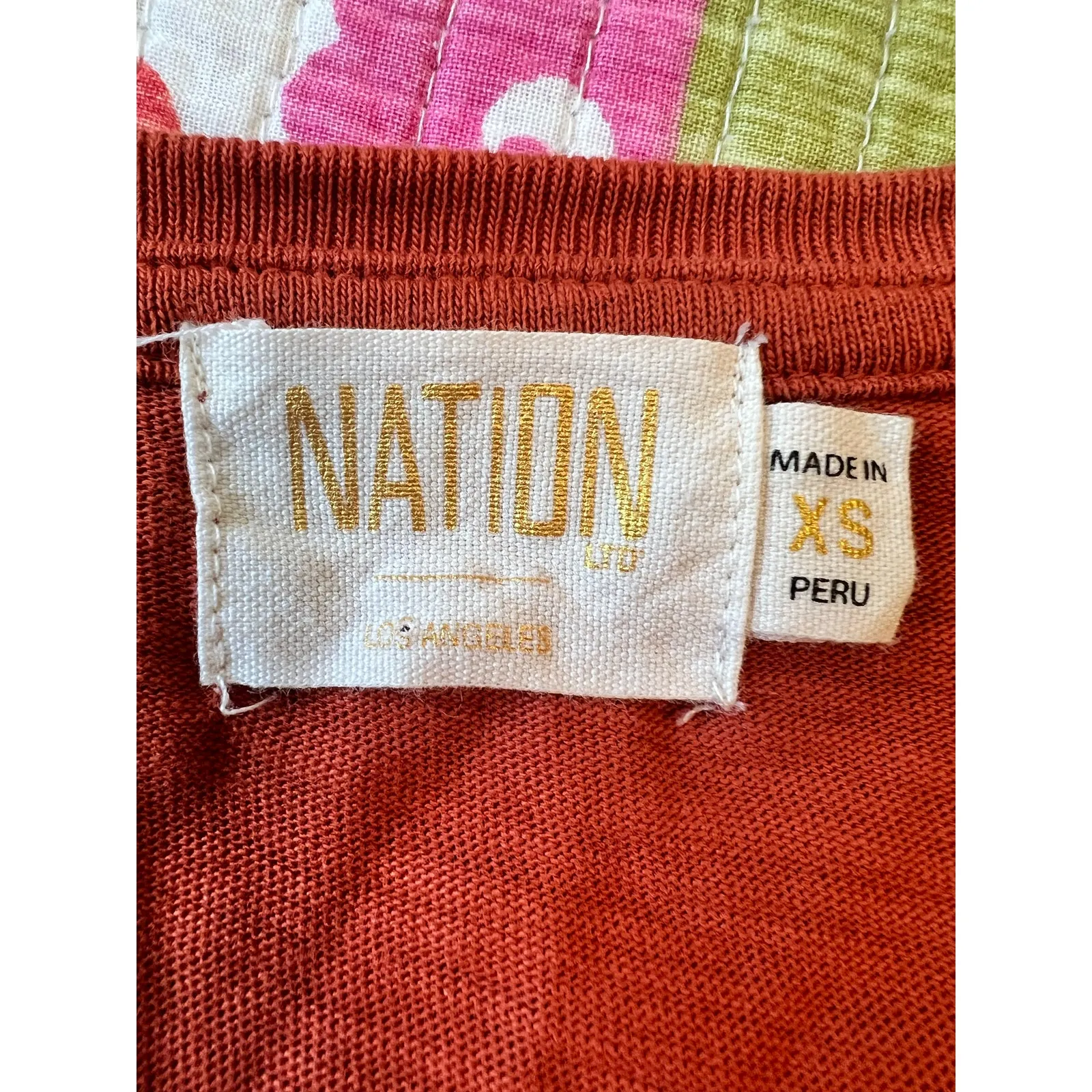 Nation LTD Everleigh Frilly Dress Midi Cayenne Orange Ruffle Sleeve Tiered XS - Image 4